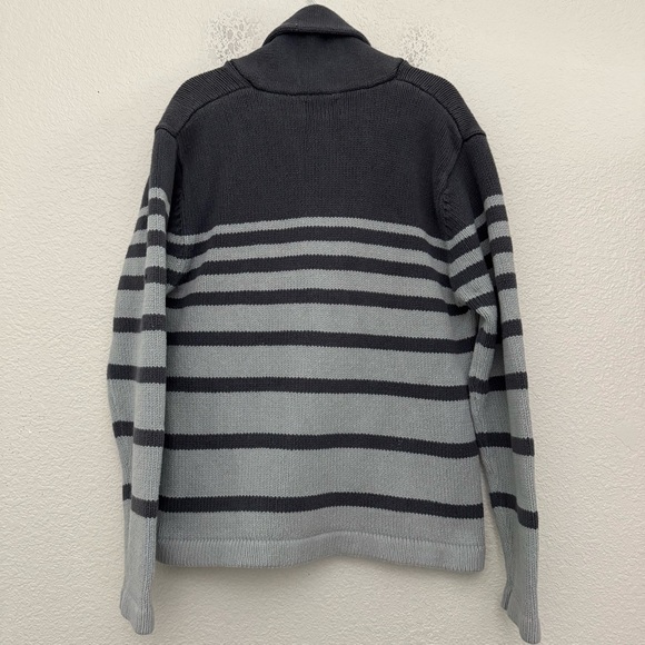 Gant by Michael Bastian Blue Nautical Stripe Shawl Collar Cardigan Sweater Large - Picture 9 of 15